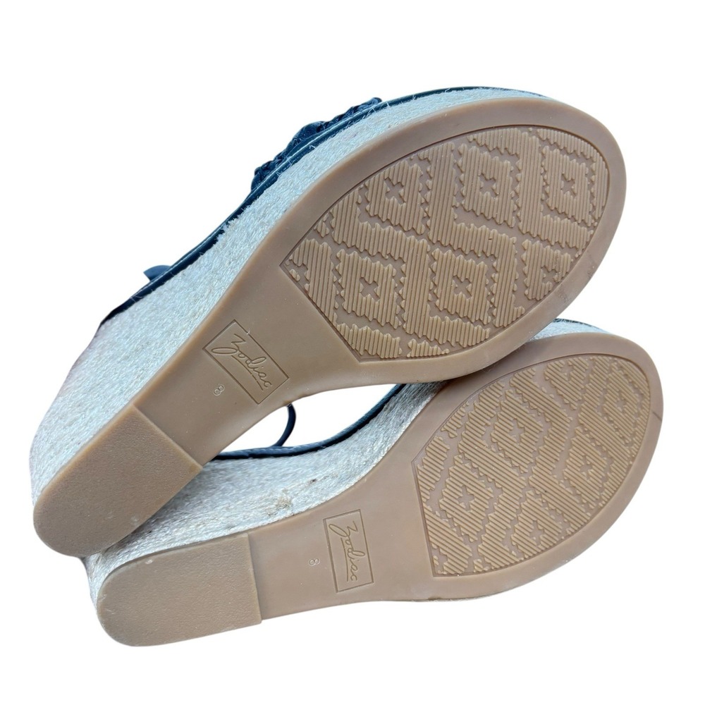 Zodiac Women's Sabeen Wedge Espadrille Sandal Woven Black Ankle Strap Size 8‎ - Picture 6 of 8